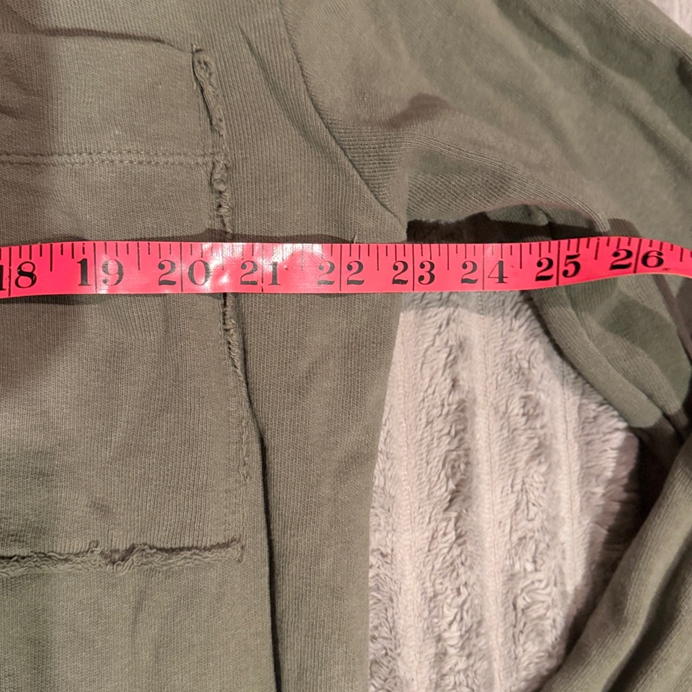 Kensie Jeans Womens Olive Green Utility Button Down Shirt Raw Edge Shacket M - Picture 4 of 7